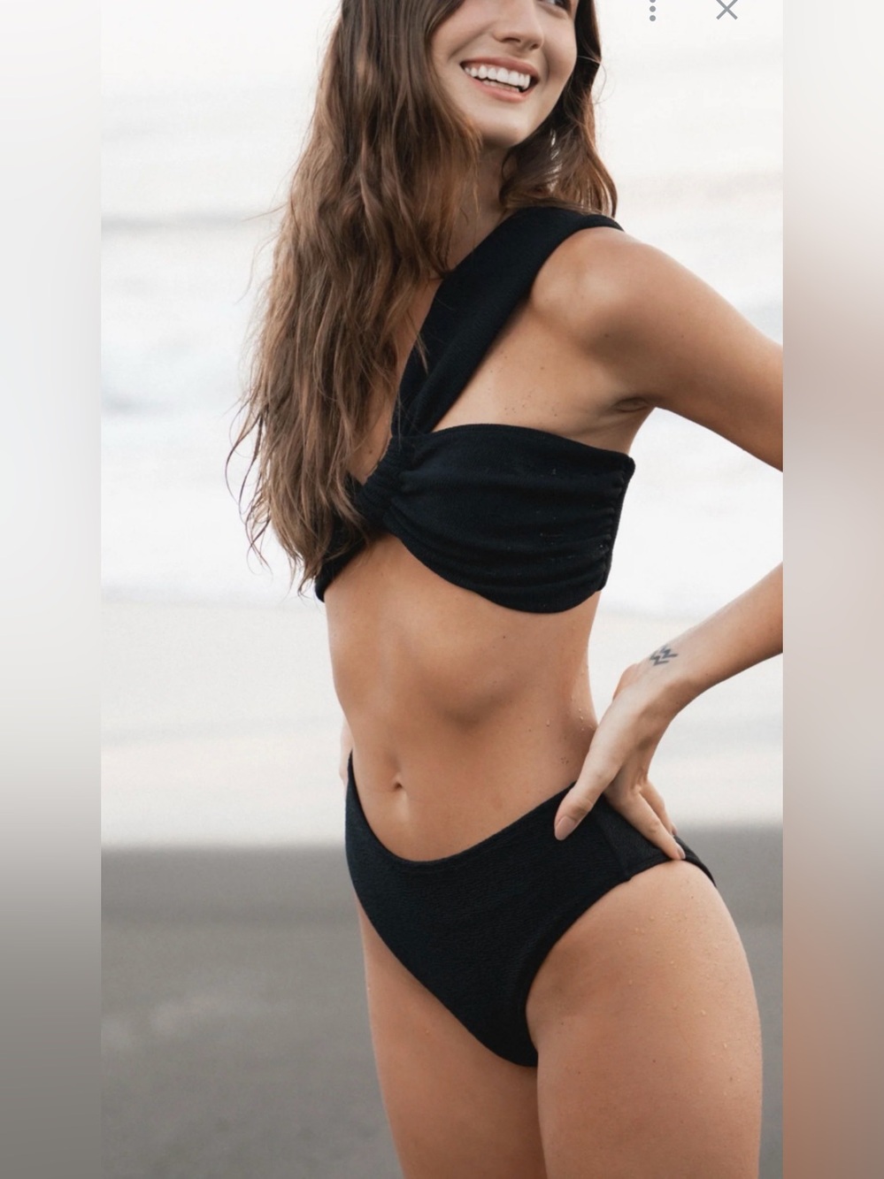 Mikoh Black 2 -Piece Twist Cutout Swimsuit almos new